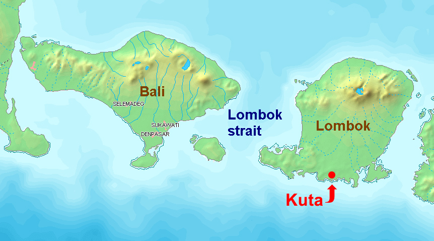 Kuta Lombok Location Map 