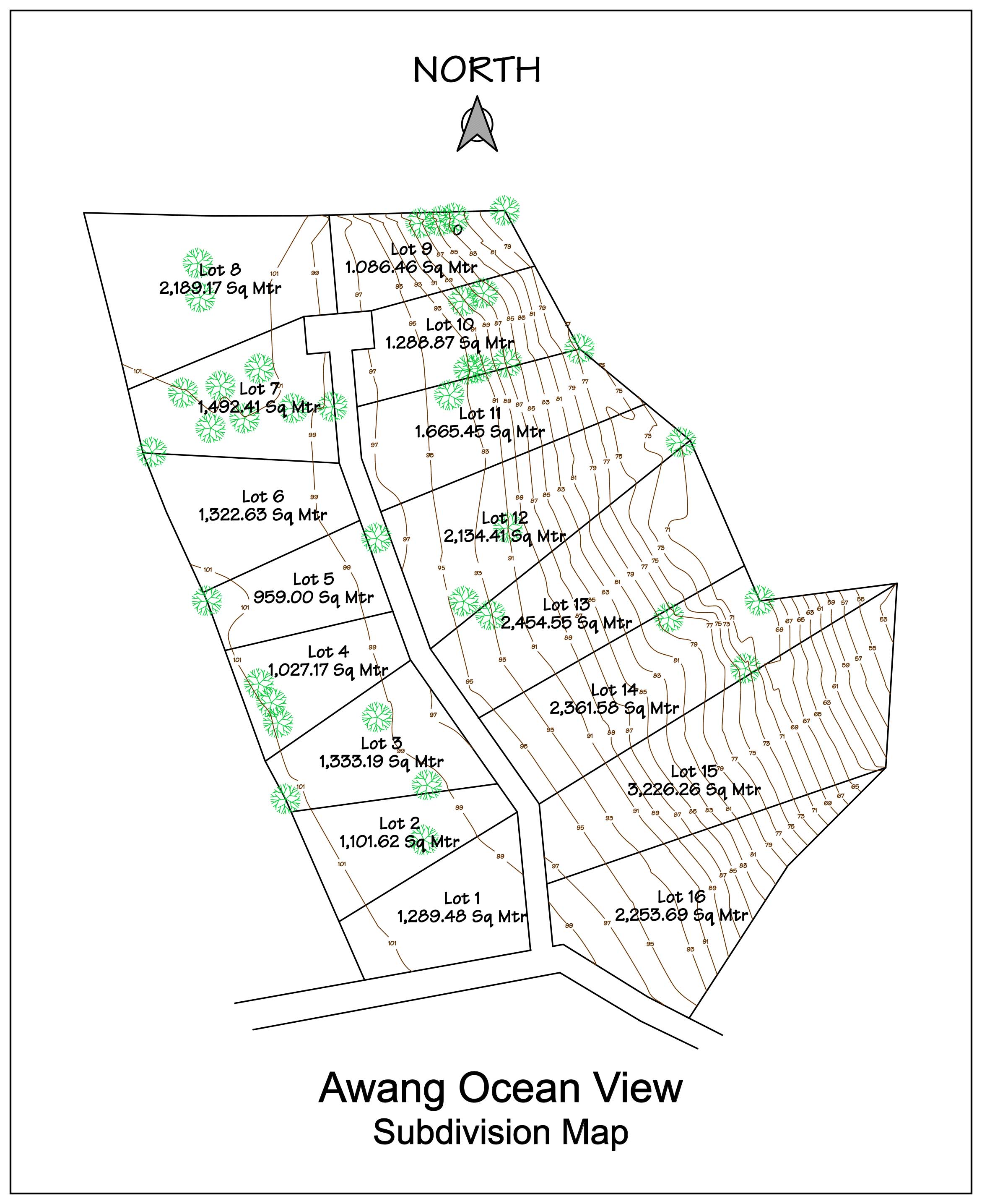 Awang Ocean View Subdivision Map