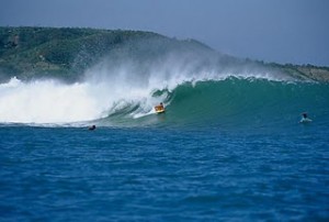 Surfing Lombok Inside Gerupuk Body Boarder